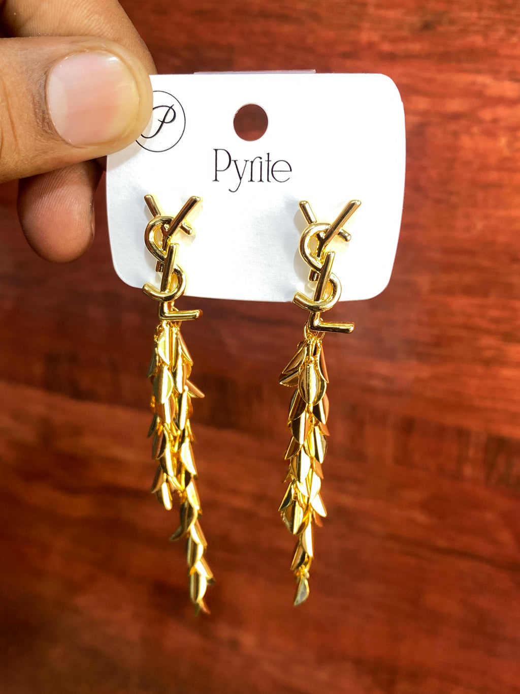 Luxury Gold-Tone Tassel Drop Earrings for Women | Statement Party Earrings