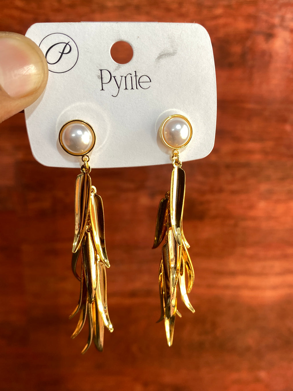 Elegant Pearl Tassel Drop Earrings for Women | Gold-Plated Statement Party Earrings