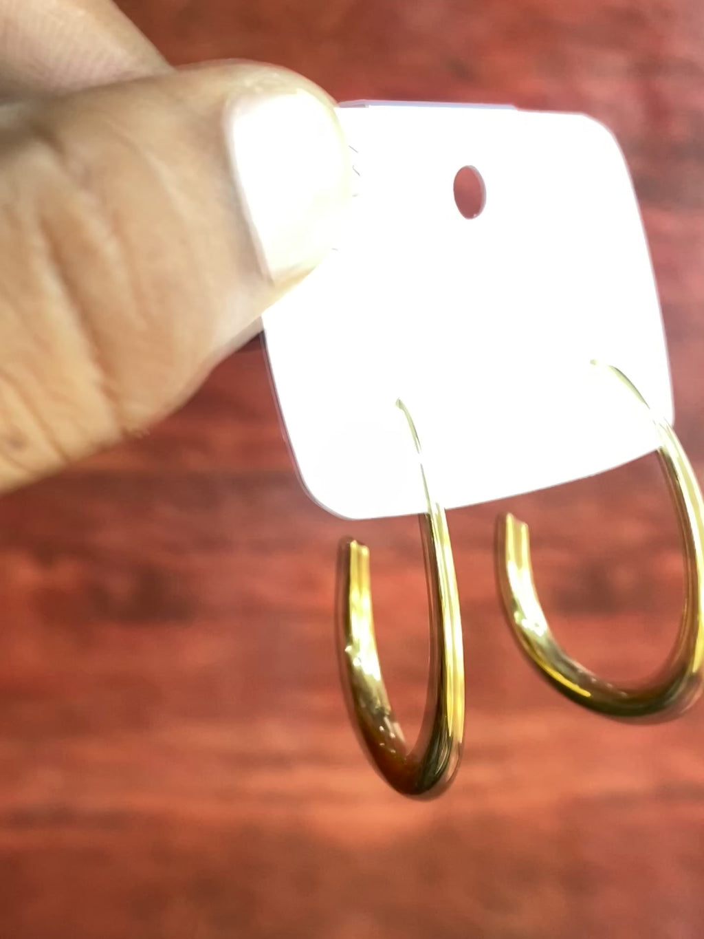 Minimalist Gold Hoop Earrings for Women | Premium Chunky Oval Hoop Earrings