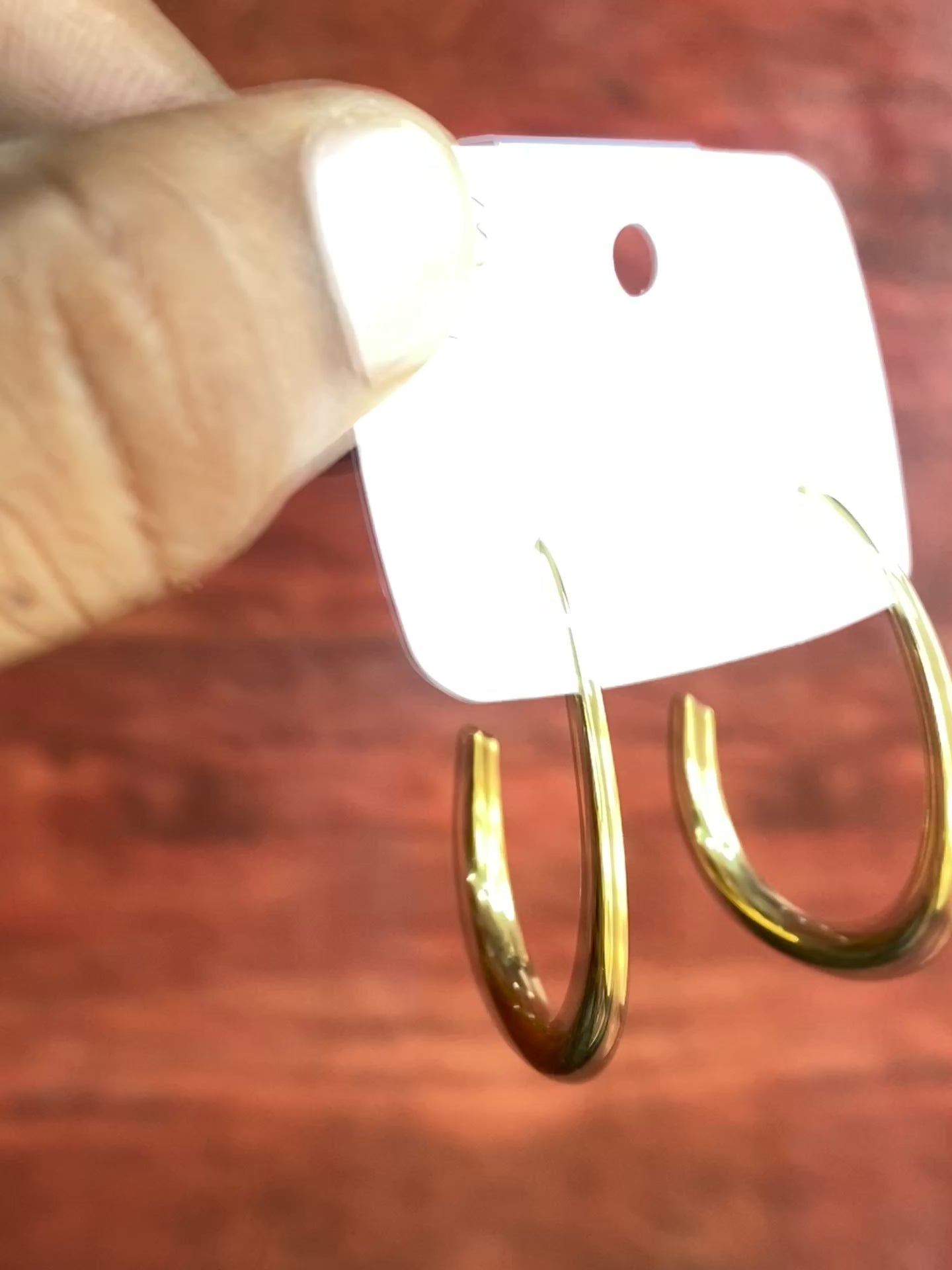 Minimalist Gold Hoop Earrings for Women | Premium Chunky Oval Hoop Earrings