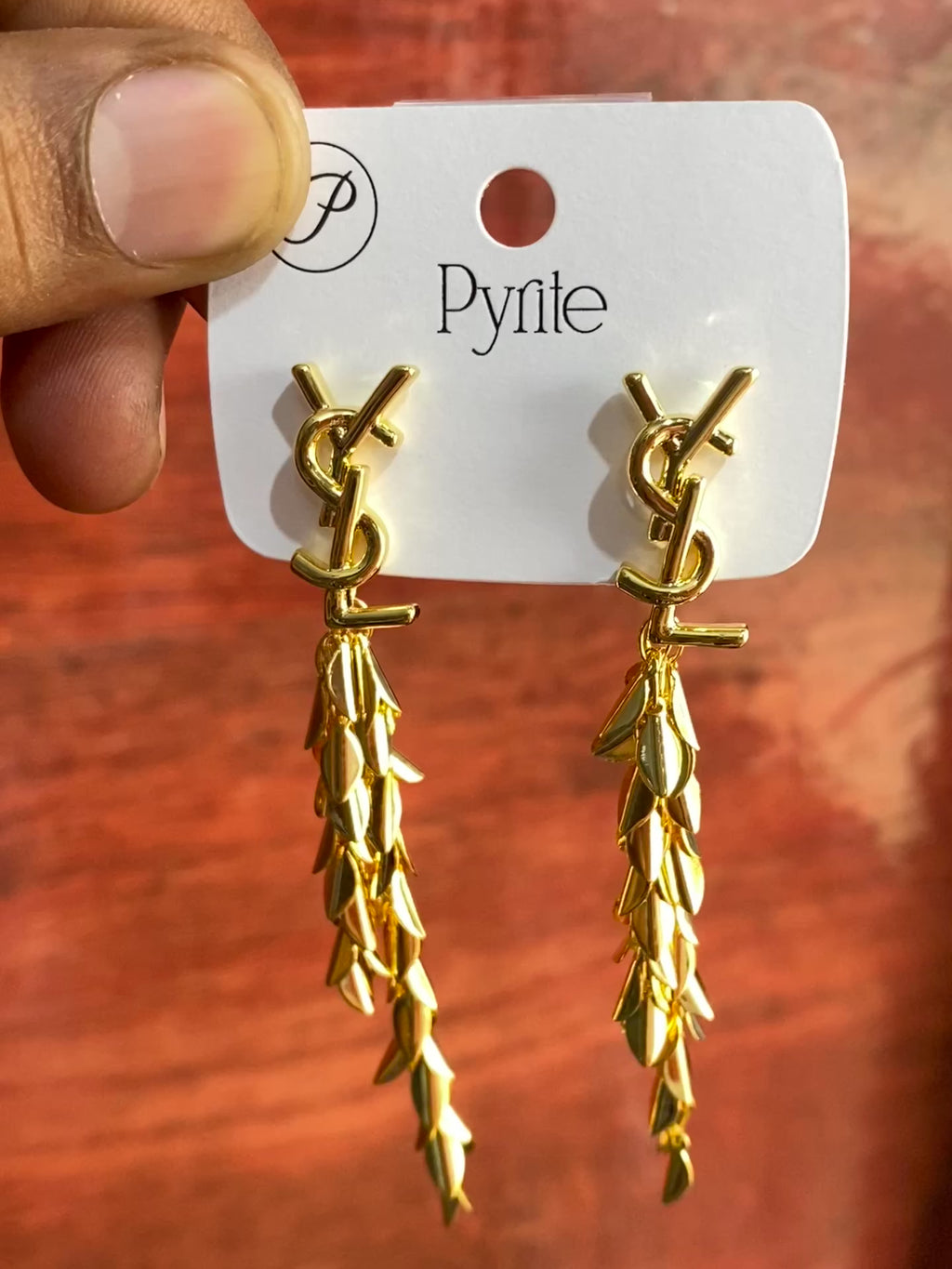 Luxury Gold-Tone Tassel Drop Earrings for Women | Statement Party Earrings