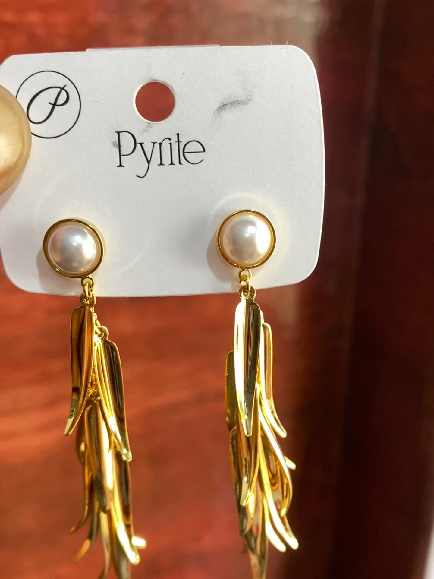 Elegant Pearl Tassel Drop Earrings for Women | Gold-Plated Statement Party Earrings