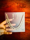 Crystal Cascade Statement Necklace & Earrings Set